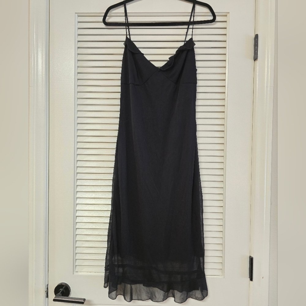 Xi - Black Evening Lightweight Sleeveless Dress With Lining